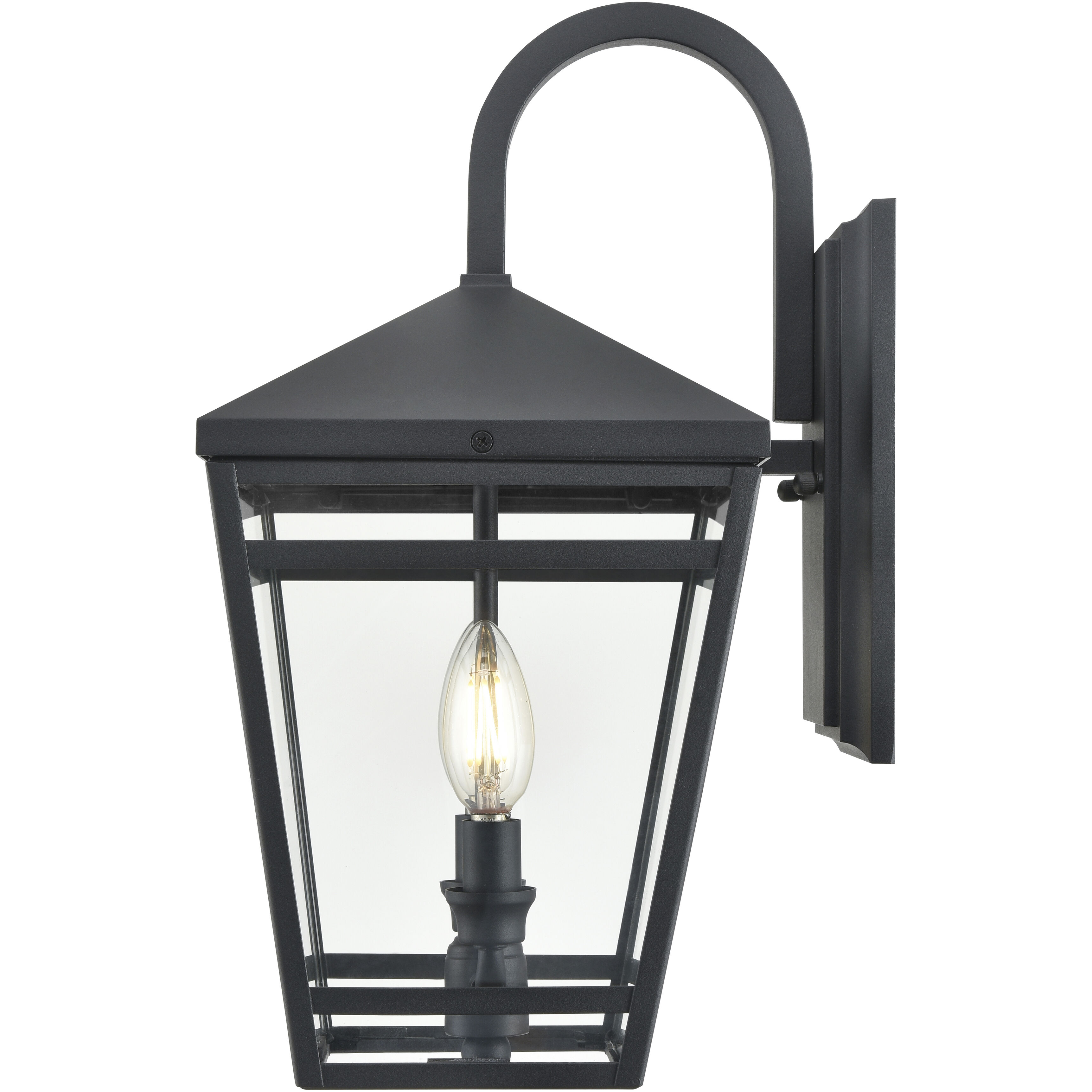 Seager 2 Light 16.25 inch Textured Black Outdoor Wall Sconce